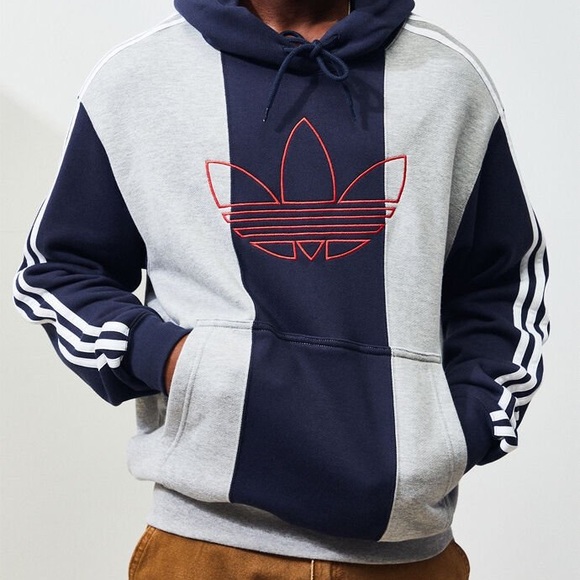 adidas color block hoodie
